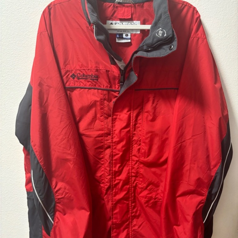 Columbia Men's Red and Black Performance Jacket